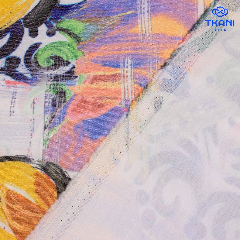 2372. Костюмно-плательная. Хлопок. Принт от Tkani.site