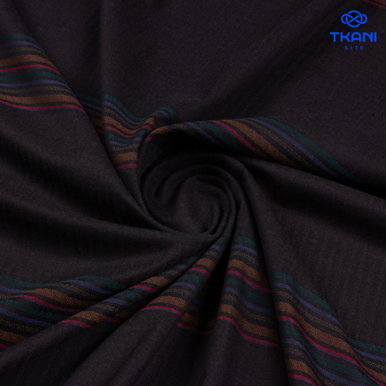 1467. Костюмная поливискоза. Жаккард. В полоску.