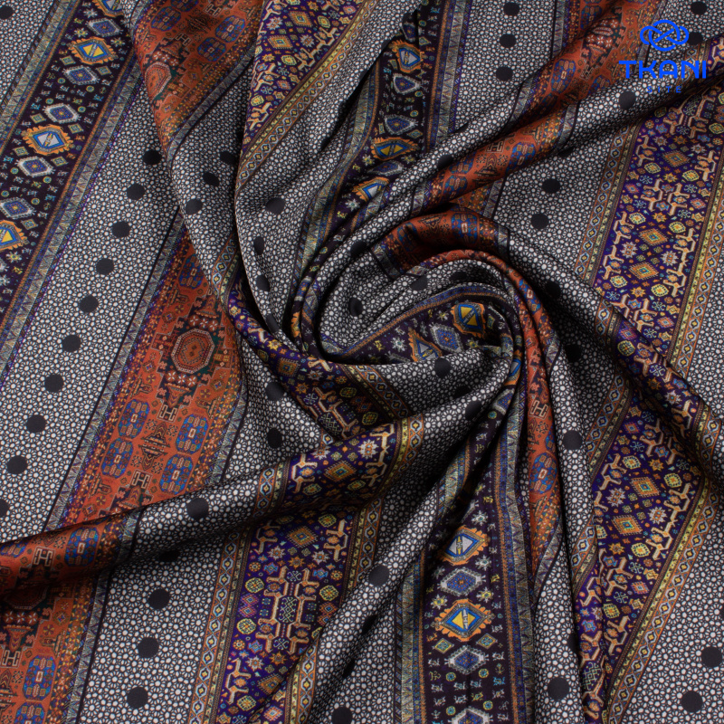 1484. Искусственный шелк. Армани. Цифровая печать.