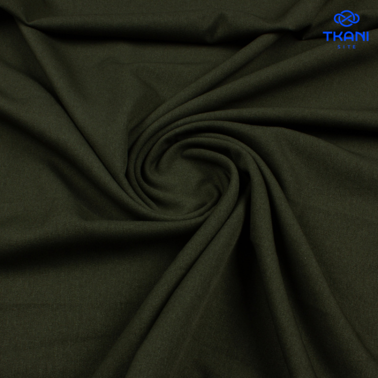 1487. Костюмная поливискоза. Хаки. Уценка!!!