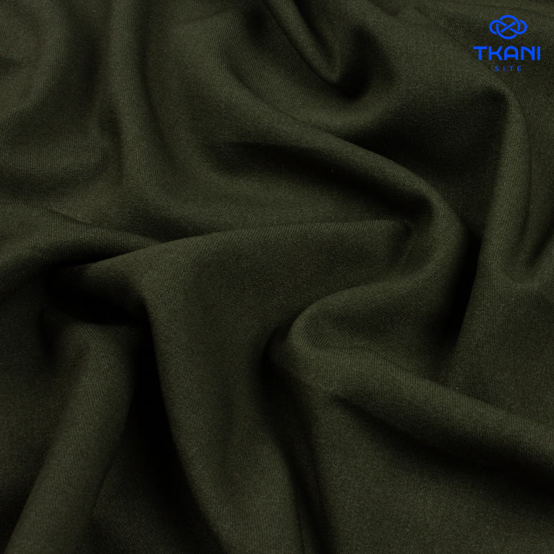 1487. Костюмная поливискоза. Хаки. Уценка!!!