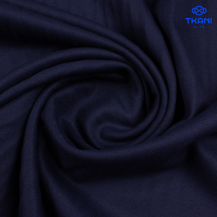 2390. Костюмная поливискоза. Диагональ. Темно-синий