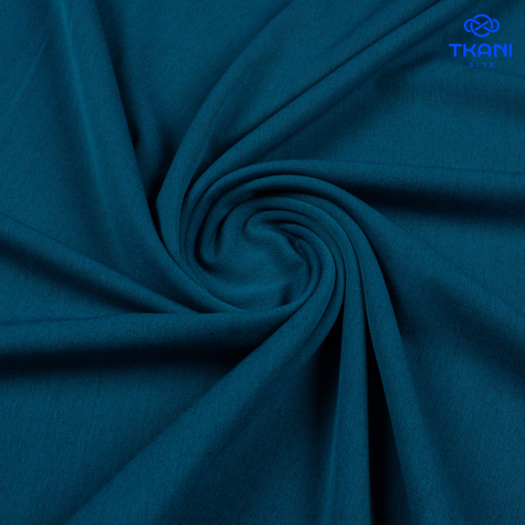 1518. Костюмная поливискоза. Диагональ. Таитянский бирюзовый.