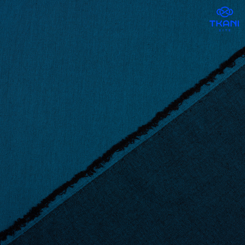 1518. Костюмная поливискоза. Диагональ. Таитянский бирюзовый.