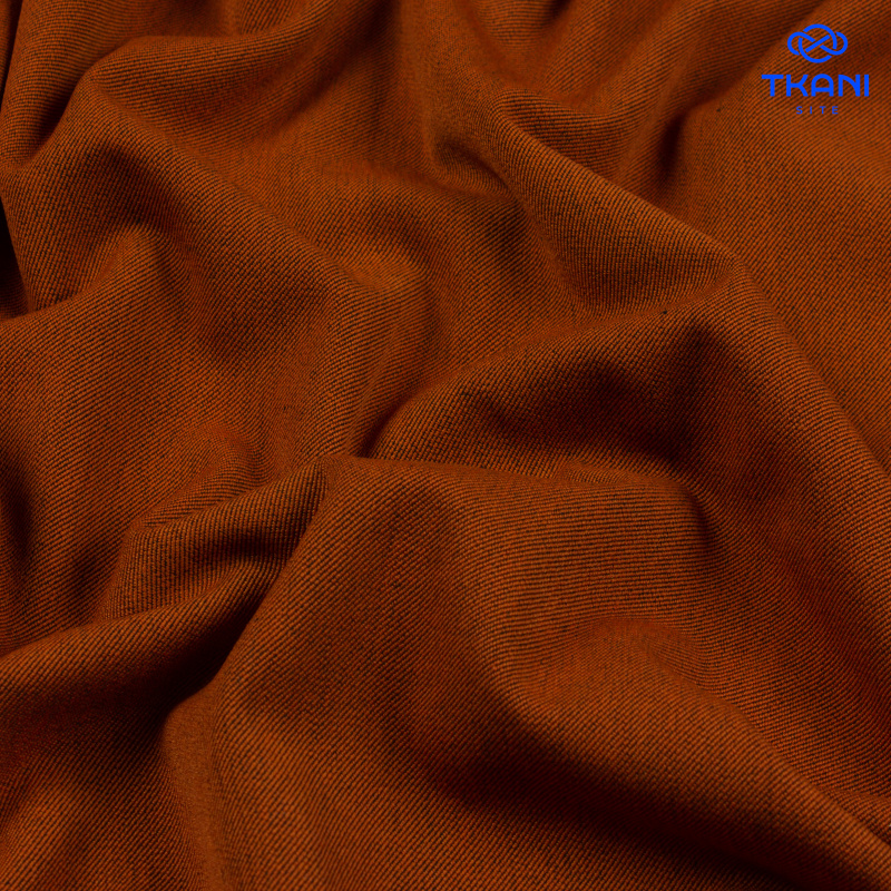 1519. Костюмная поливискоза. Диагональ. Персиковая карамель.