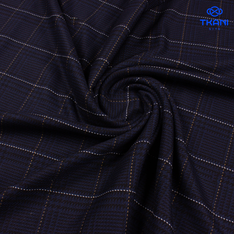 1520. Костюмный жаккард. В клетку.