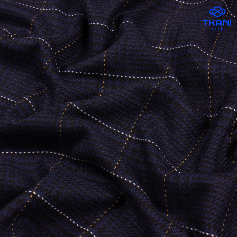 1520. Костюмный жаккард. В клетку.