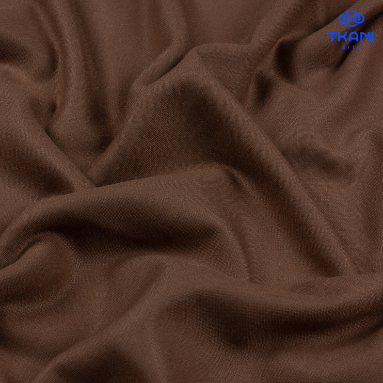 1521. Костюмная поливискоза. Tobacco brown. от Tkani.site