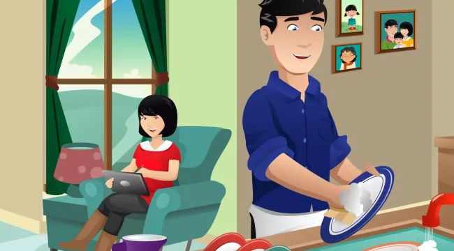 Я не помогаю своей жене.