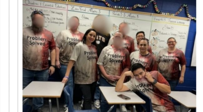 Школьный округ извинился за «недоразумение» из‑за хеллоуинских футболок, которые сочли насмешкой над Чарли Кирком