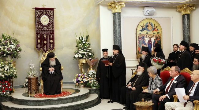 Патриарх Иерусалимский Феофил награжден орденом Дружбы в честь 20-летия интронизации