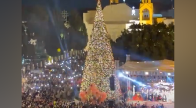 В Вифлееме зажгли рождественскую елку: «Свет сильнее тьмы»