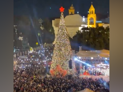 В Вифлееме зажгли рождественскую елку: «Свет сильнее тьмы»