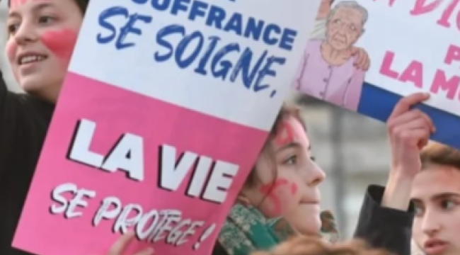 Около 10 000 человек вышли на «Марш за жизнь» в Париже накануне голосования по законам о конце жизни
