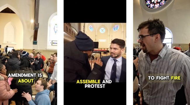 Протест в церкви — это недопустимо. Как и театральные рейды по иммигрантам