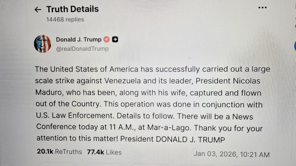 США нанесли удар по Венесуэле: Мадуро задержан и вывезен из страны