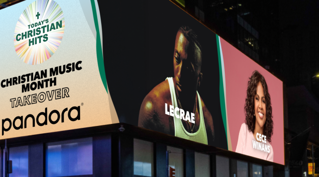 Билборд Pandora на Таймс-сквер посвящен Месяцу христианской музыки