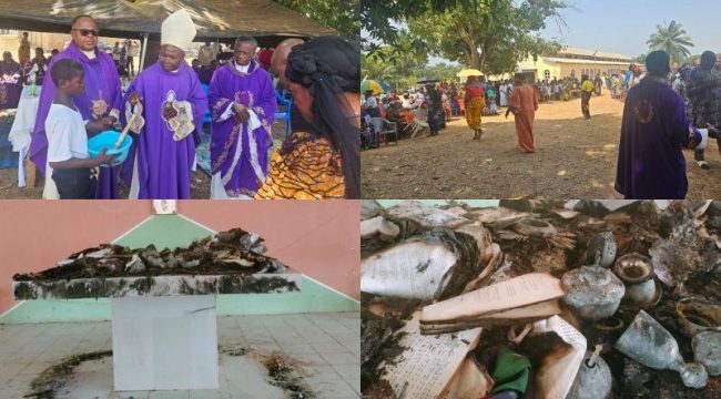 «Мы не боимся», — заявил епископ диоцеза Огоджа в Нигерии после пожара, разрушившего приход