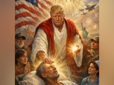 Столкнувшись с возмущением религиозных правых, Трамп удалил изображение, представляющее его в образе Иисуса