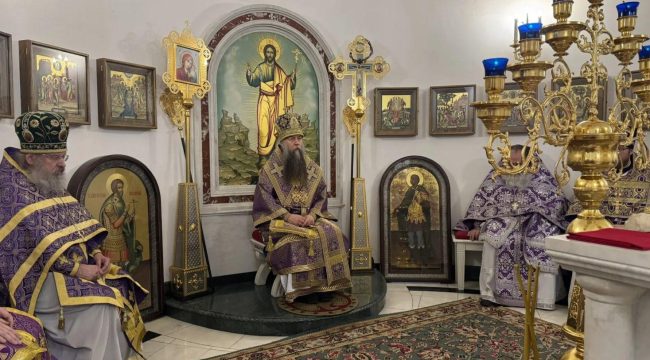 Епископ Егорьевский Мефодий возглавил Литургию Преждеосвященных Даров в Москве