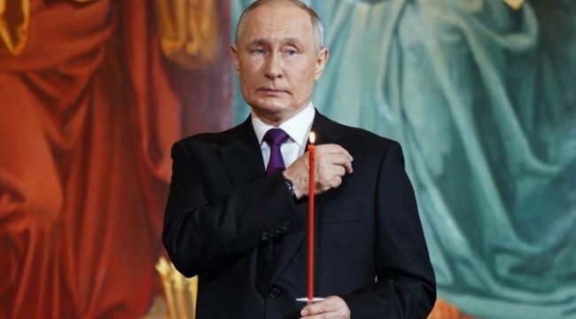 Патриарх Кирилл поздравил Владимира Путина с Пасхой