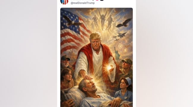 Трамп удалил «богохульный» пост с изображением себя в роли Иисуса после критики консервативных и христианских лидеров