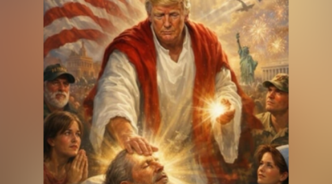 Столкнувшись с возмущением религиозных правых, Трамп удалил изображение, где он представлен как Иисус