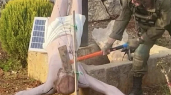 Израильский солдат ударил по статуе Иисуса на юге Ливана