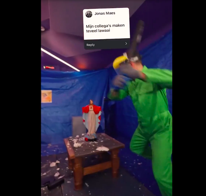 Бельгийская вещательная компания извинилась за видео с уничтожением христианских статуй