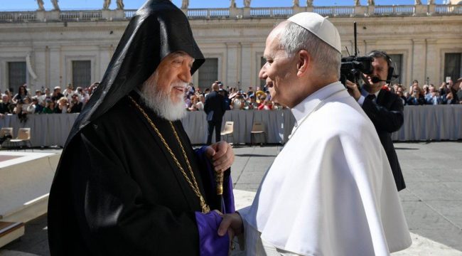 Лев XIV и Арам I помолились о мире на Ближнем Востоке