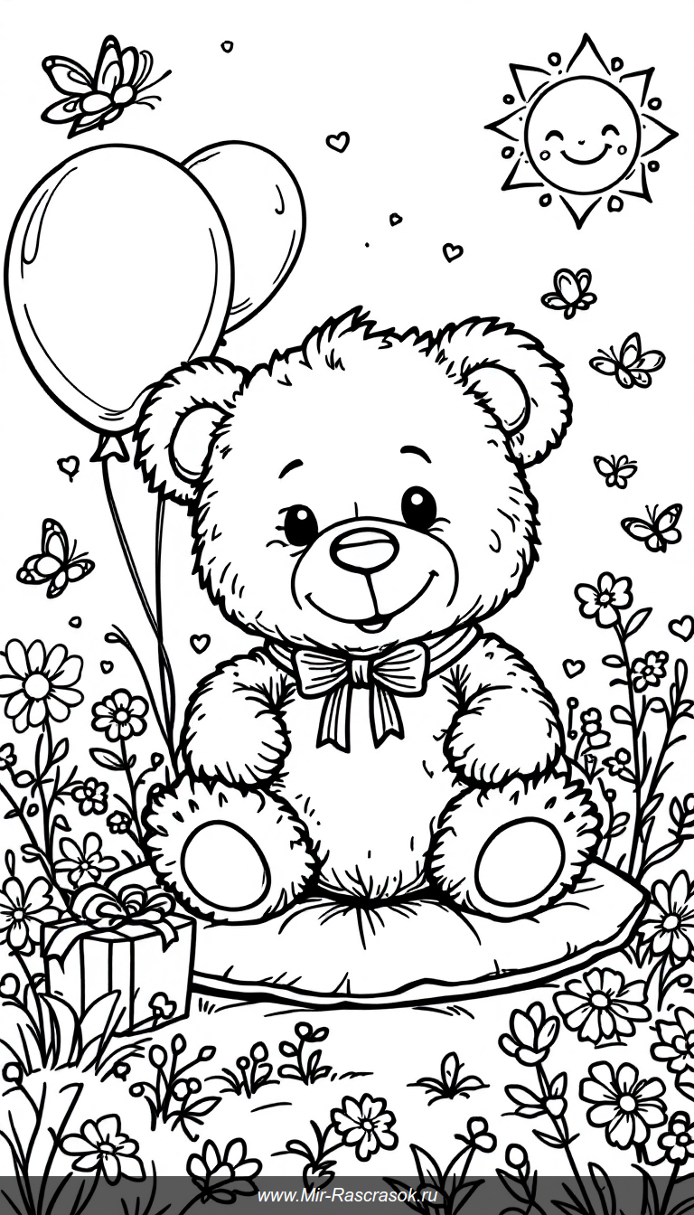 Погрузитесь в мир радости с веселыми медвежатами для раскраски 🎨🐻 Простые и дружелюбные рисунки отлично подойдут для детей любого возраста 🌟 Развивайте творческие навыки и наслаждайтесь яркими красками вместе с нашими медведями 🎈🌼