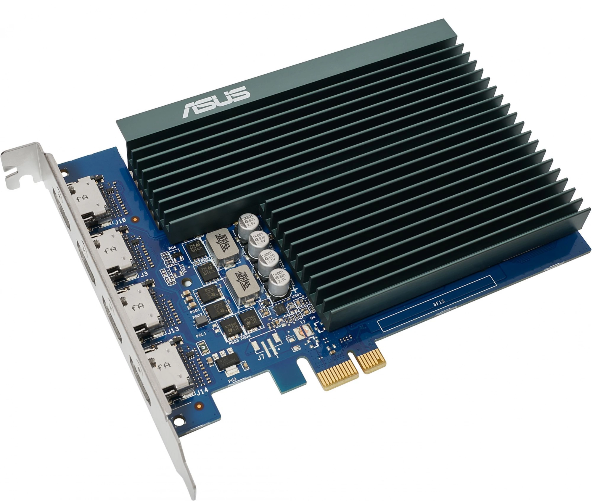 Видеокарта Asus PCI-E 2.0 GT730-4H-SL-2GD5 NVIDIA GeForce GT 730 2Gb 64bit GDDR5 902/5010 HDMIx4 HDCP Ret