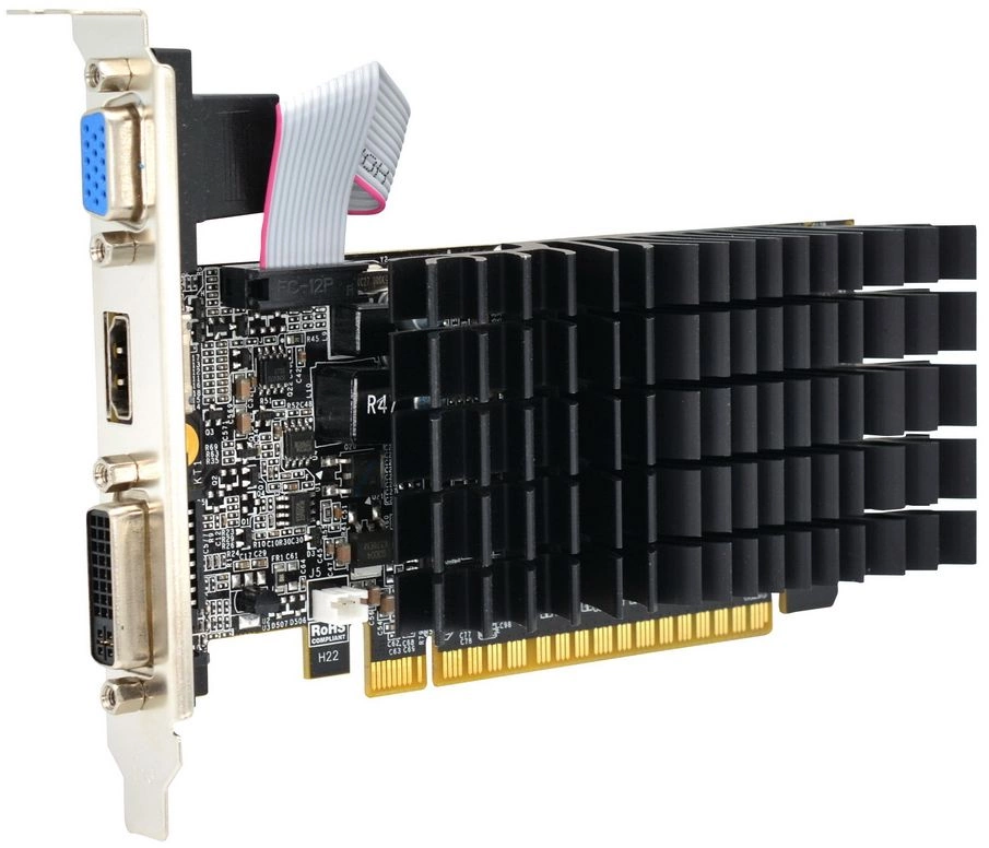 Видеокарта Afox PCI-E 2.0 AF710-2048D3L5 NVIDIA GeForce GT 710 2Gb 64bit GDDR3 954/1333 DVIx1 HDMIx1 CRTx1 HDCP Ret — изображение 2