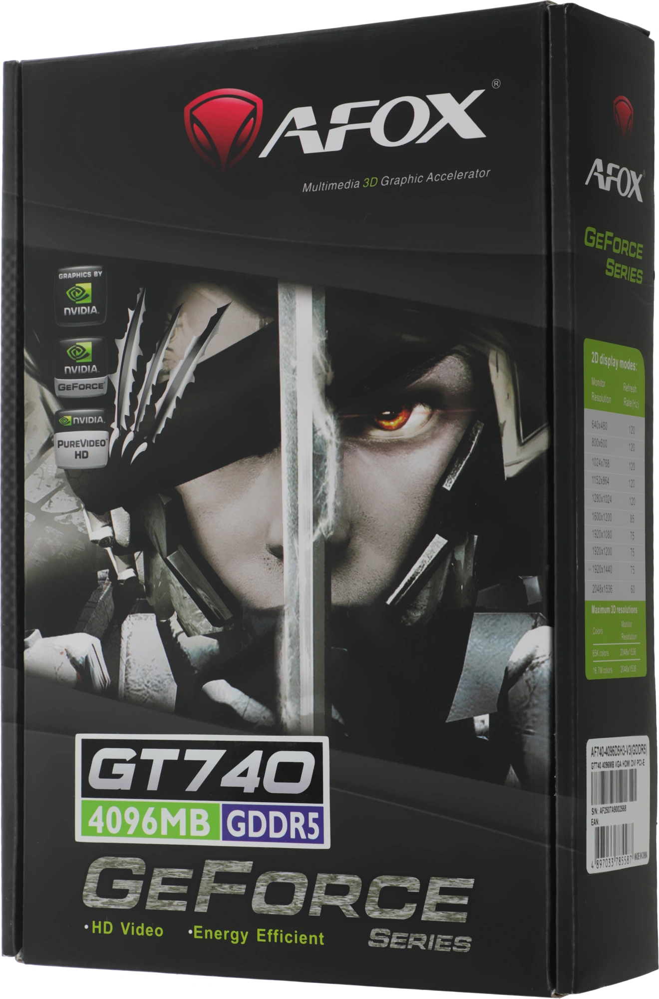 Видеокарта Afox PCI-E 3.0 AF740-4096D5H3-V3 NVIDIA GeForce GT 740 4Gb 128bit GDDR5 993/5000 DVIx1 HDMIx1 CRTx1 HDCP Ret — изображение 5