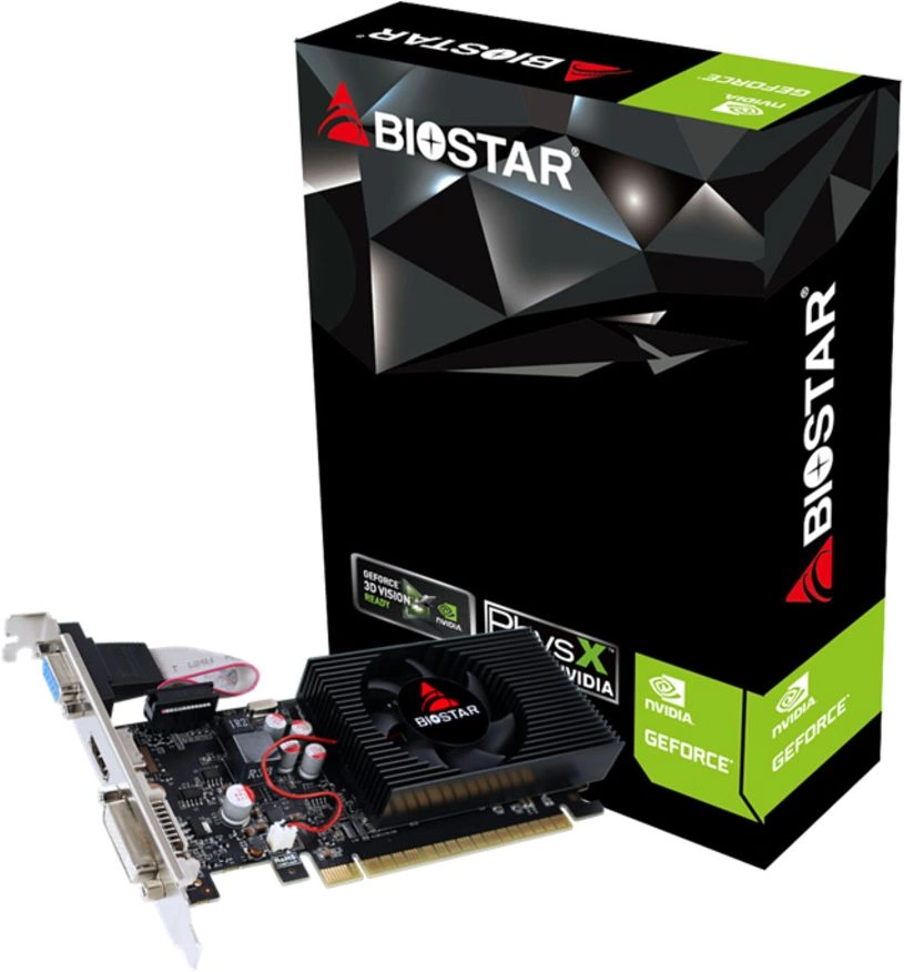 Видеокарта Biostar PCI-E 2.0 VN7313TH41 NVIDIA GeForce GT 730 4Gb 128bit GDDR3 700/1333 DVIx1 HDMIx1 CRTx1 HDCP Ret low profile