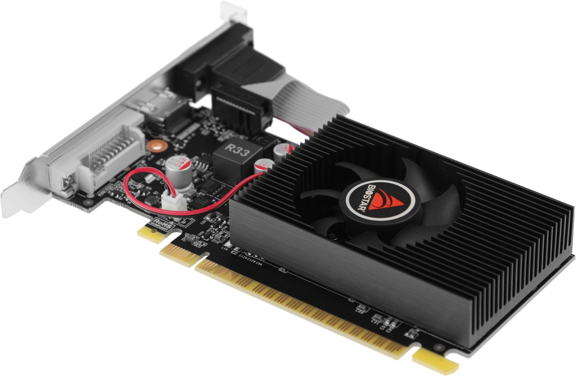 Видеокарта Biostar PCI-E 2.0 VN7313THX1 NVIDIA GeForce GT 730 2Gb 128bit GDDR3 700/1333 DVIx1 HDMIx1 CRTx1 HDCP Ret low profile — изображение 2