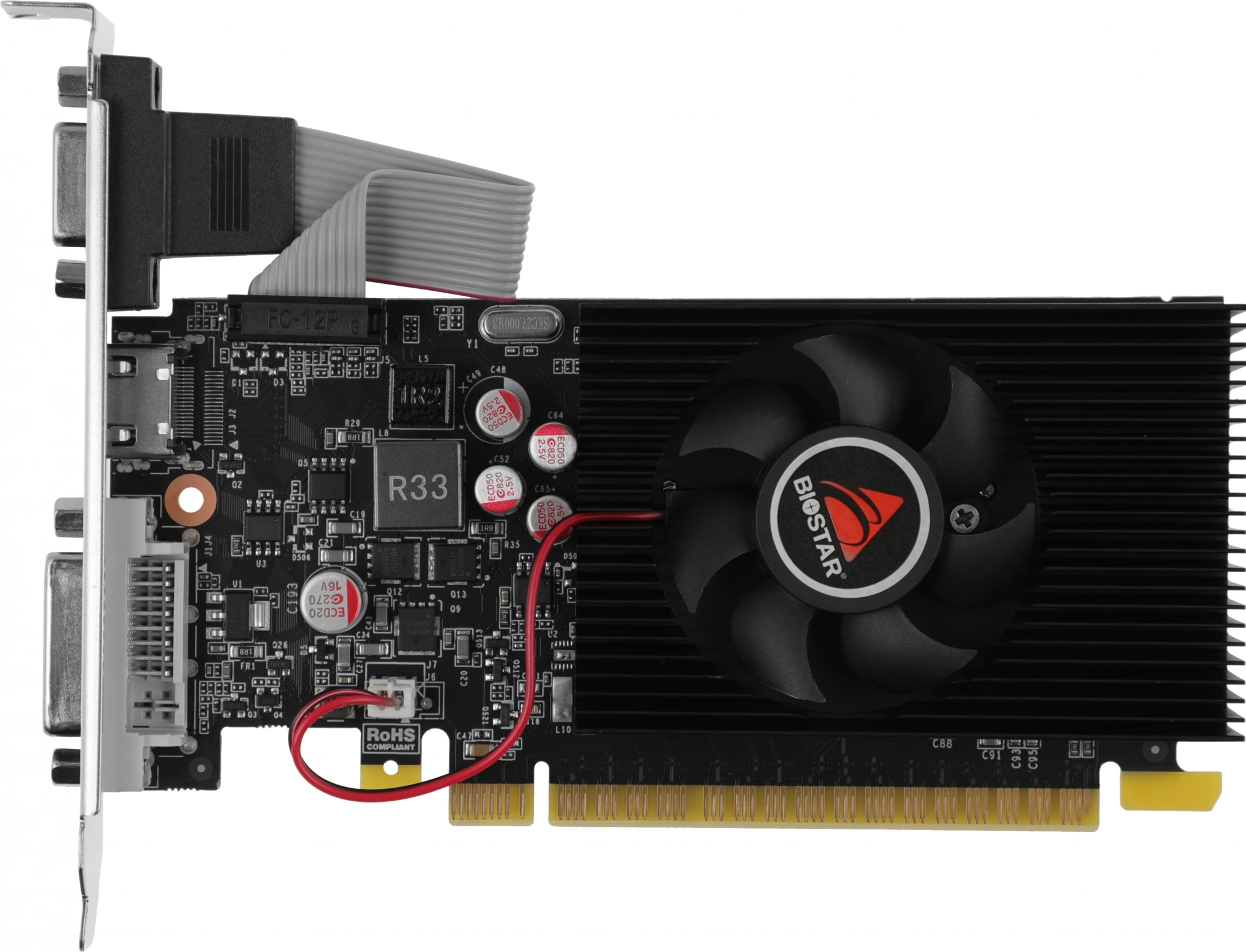 Видеокарта Biostar PCI-E 2.0 VN7313THX1 NVIDIA GeForce GT 730 2Gb 128bit GDDR3 700/1333 DVIx1 HDMIx1 CRTx1 HDCP Ret low profile — изображение 3