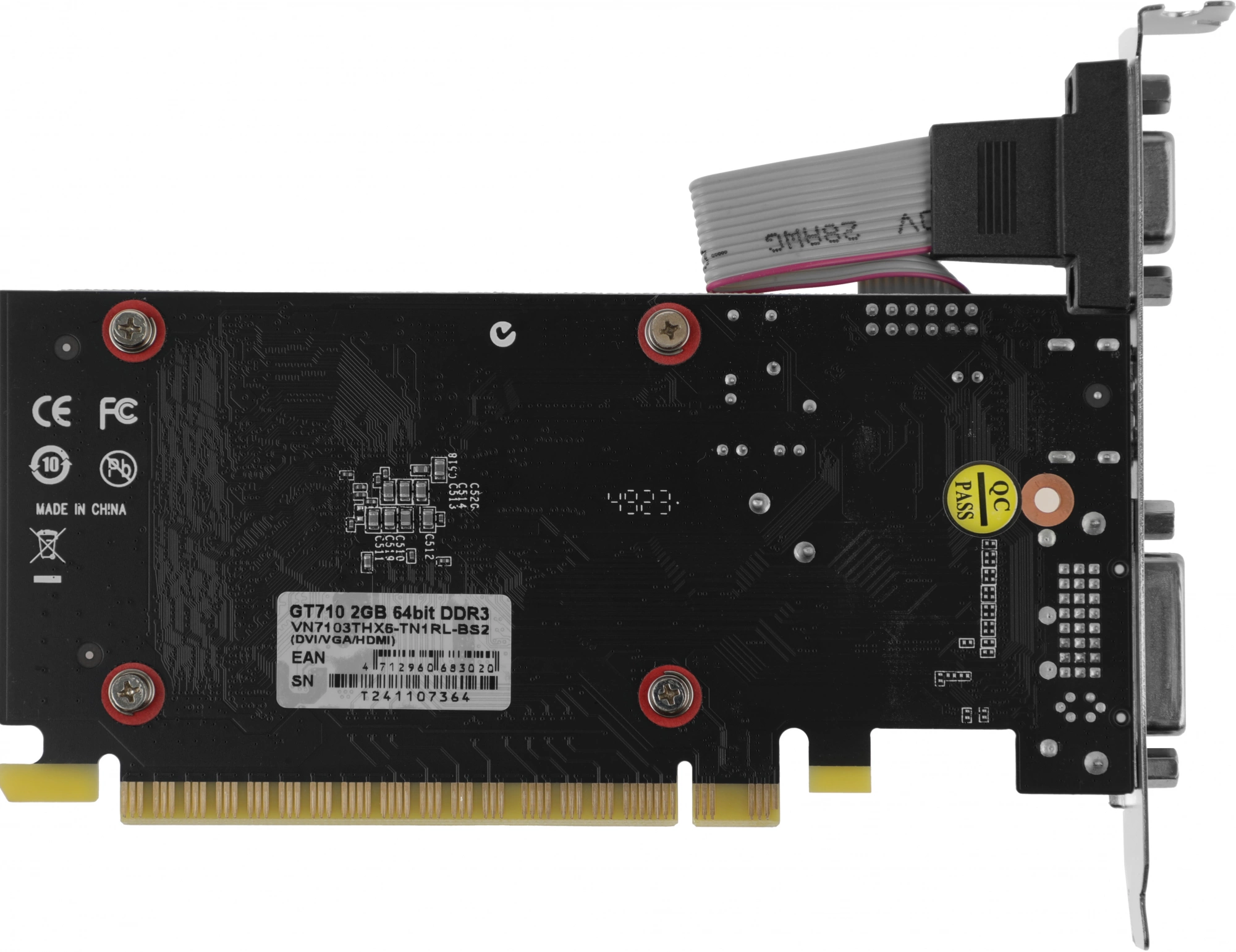 Видеокарта Biostar PCI-E 2.0 VN7103THX6 NVIDIA GeForce GT 710 2Gb 64bit DDR3 954/1333 DVIx1 HDMIx1 CRTx1 HDCP Ret low profile — изображение 4