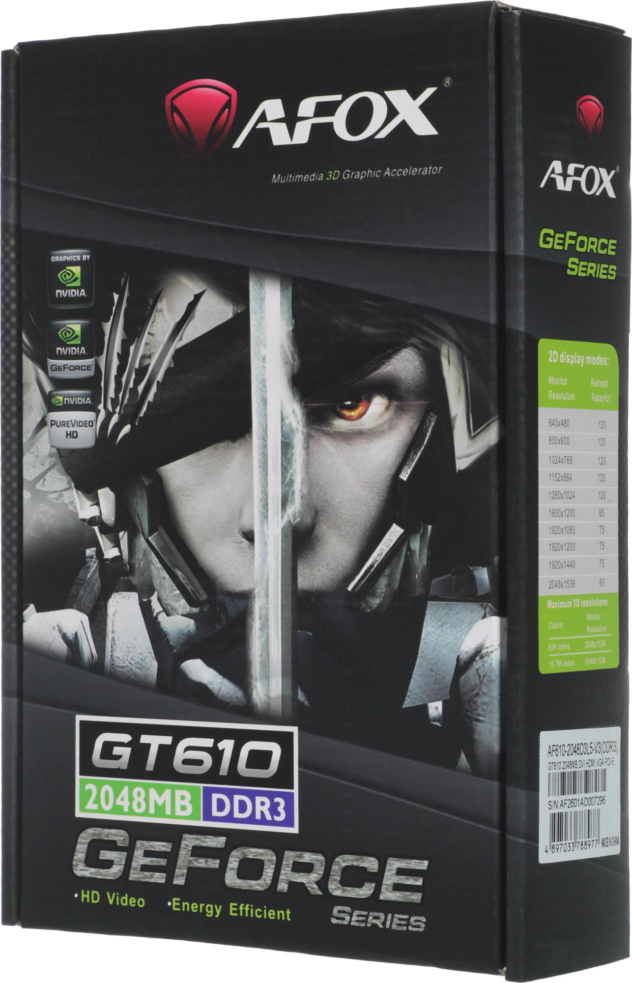 Видеокарта Afox PCI-E 3.0 AF610-2048D3L5-V3 NVIDIA GeForce GT 610 2Gb 64bit GDDR3 810/1333 DVIx1 HDMIx1 CRTx1 HDCP Ret low profile — изображение 7
