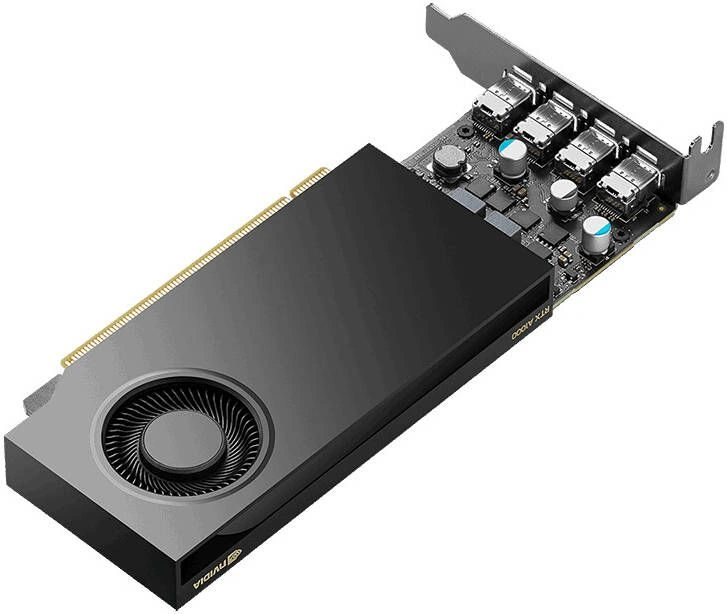 Видеокарта PNY PCI-E 4.0 A1000 NVIDIA RTX A1000 8Gb 128bit GDDR6 727/10000 mDPx4 HDCP oem low profile — изображение 4
