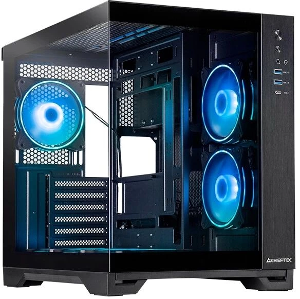 Корпус Chieftec Visio черный без БП ATX 9x120mm 2x140mm 1xUSB3.1 audio bott PSU