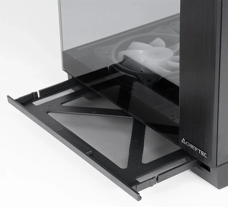Корпус Chieftec Visio черный без БП ATX 9x120mm 2x140mm 1xUSB3.1 audio bott PSU — изображение 8