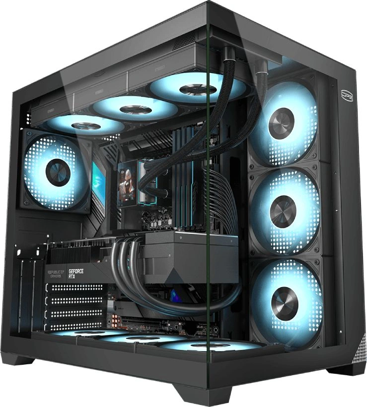 Корпус PcCooler C3T700 BK черный без БП ATX 10x120mm 6x140mm 1xUSB3.0 1xUSB3.1 audio bott PSU — изображение 2