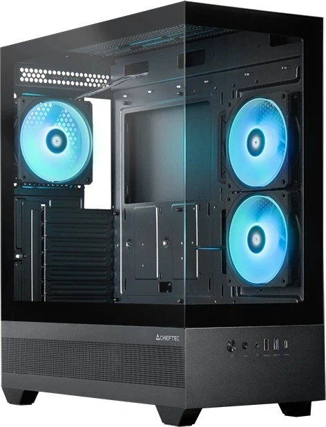 Корпус Chieftec Vista черный без БП ATX 6x120mm 2x140mm 1xUSB2.0 1xUSB3.0 audio bott PSU