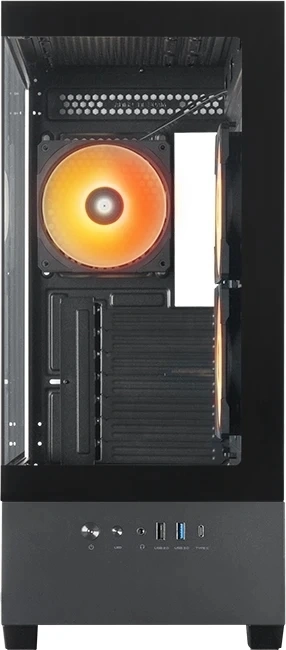 Корпус Chieftec Vista черный без БП ATX 6x120mm 2x140mm 1xUSB2.0 1xUSB3.0 audio bott PSU — изображение 2
