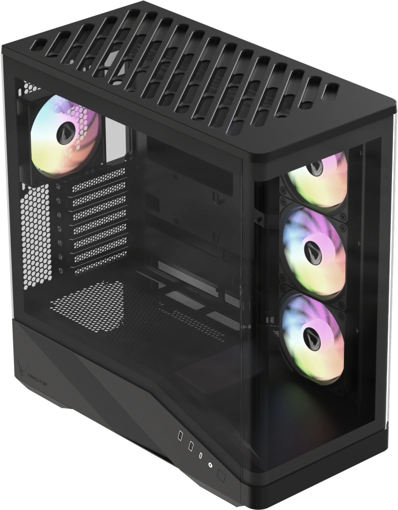 Корпус Formula Crystal U9 PA черный без БП E-ATX 5x120mm 3x140mm 2xUSB3.0 audio bott PSU