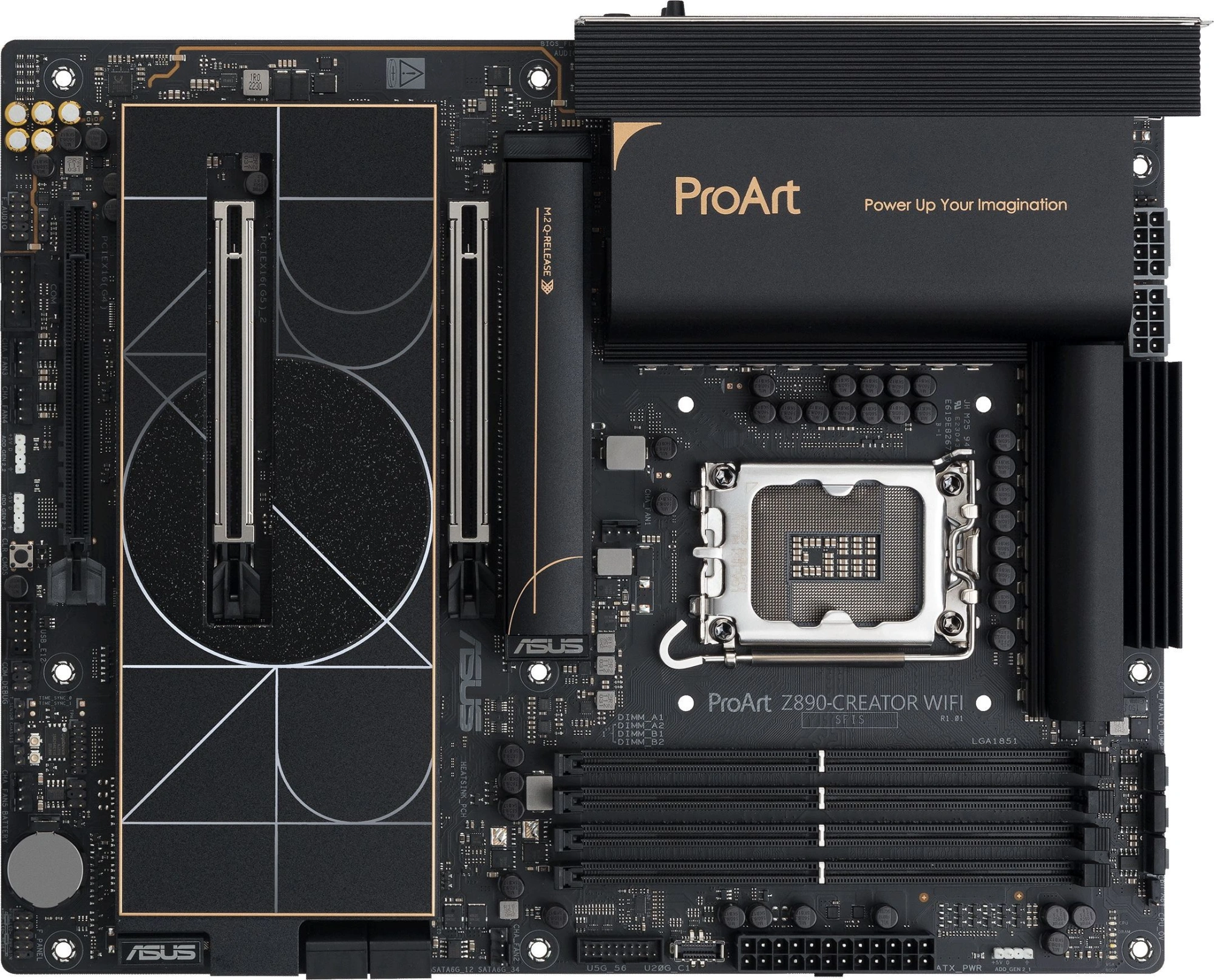 Материнская плата Asus PROART Z890-CREATOR WIFI Soc-1851 Intel Z890 4xDDR5 ATX AC`97 8ch(7.1) 1 x 10Gigabit + 1 x 2.5Gigabit RAID+HDMI+DP