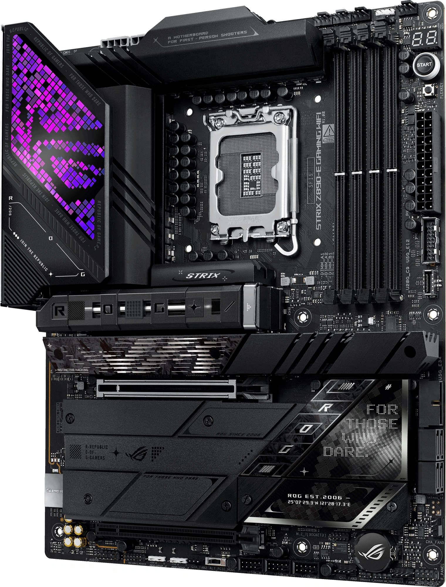 Материнская плата Asus ROG STRIX Z890-E GAMING WIFI Soc-1851 Intel Z890 4xDDR5 ATX AC`97 8ch(7.1) 5Gigabit RAID+HDMI+DP — изображение 2