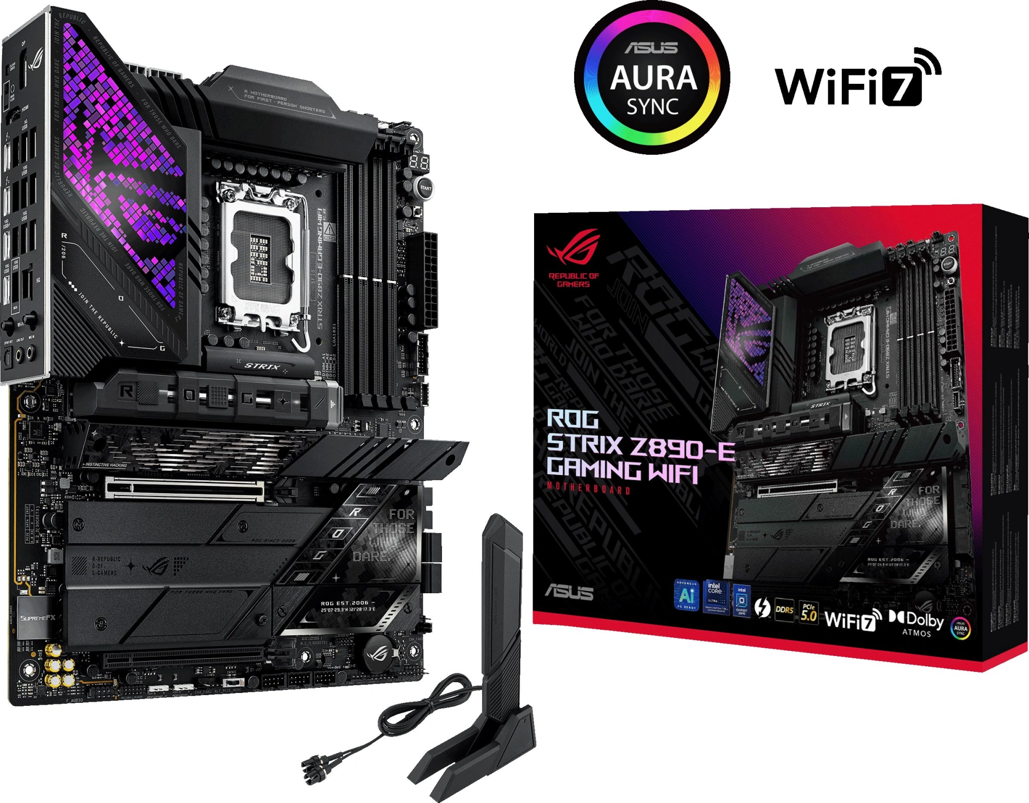 Материнская плата Asus ROG STRIX Z890-E GAMING WIFI Soc-1851 Intel Z890 4xDDR5 ATX AC`97 8ch(7.1) 5Gigabit RAID+HDMI+DP — изображение 12