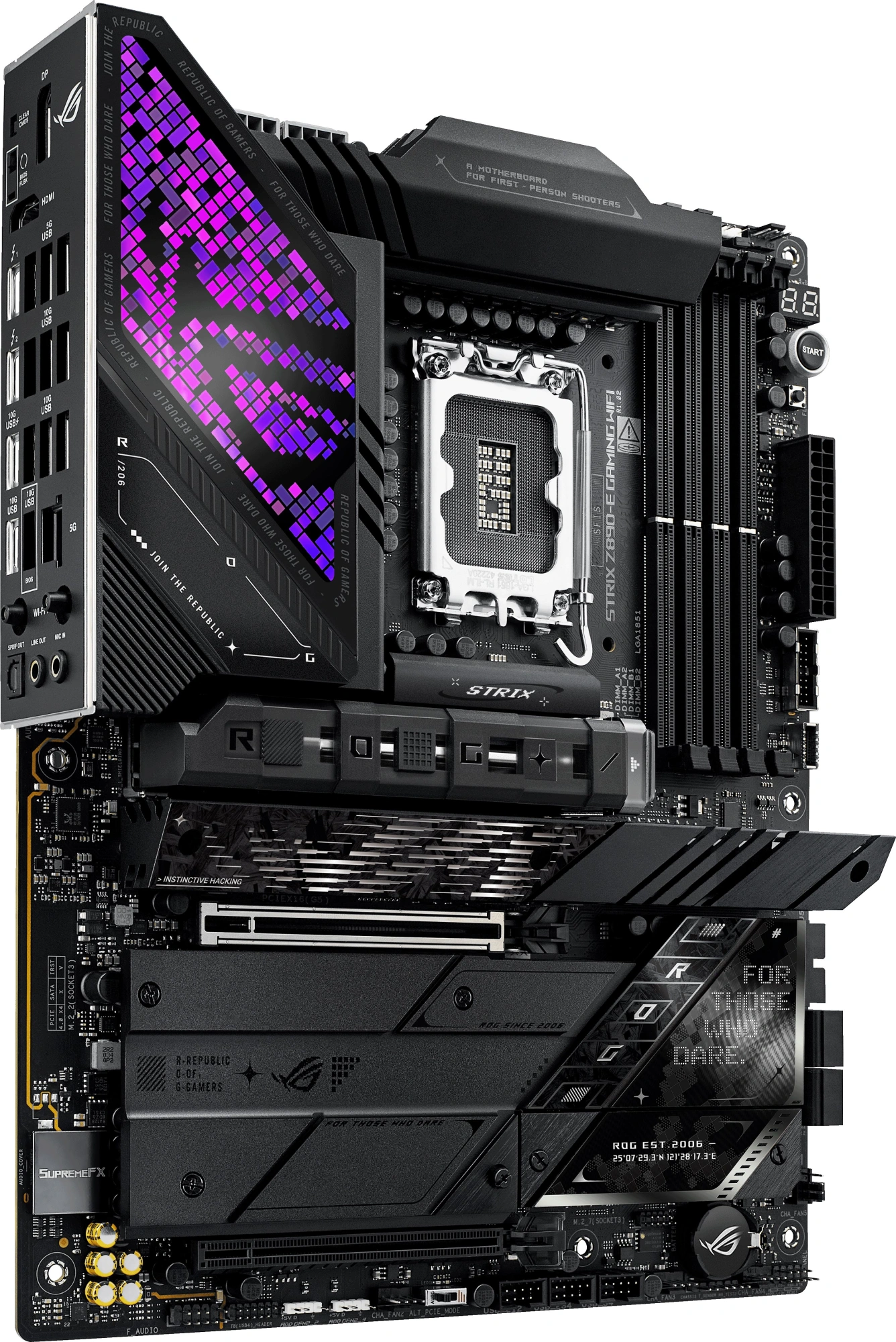 Материнская плата Asus ROG STRIX Z890-E GAMING WIFI Soc-1851 Intel Z890 4xDDR5 ATX AC`97 8ch(7.1) 5Gigabit RAID+HDMI+DP — изображение 3
